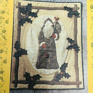 Woodlands Saint Nicholas Wall Quilt Pattern Santa Claus Lap Kindred Spirit Uncut